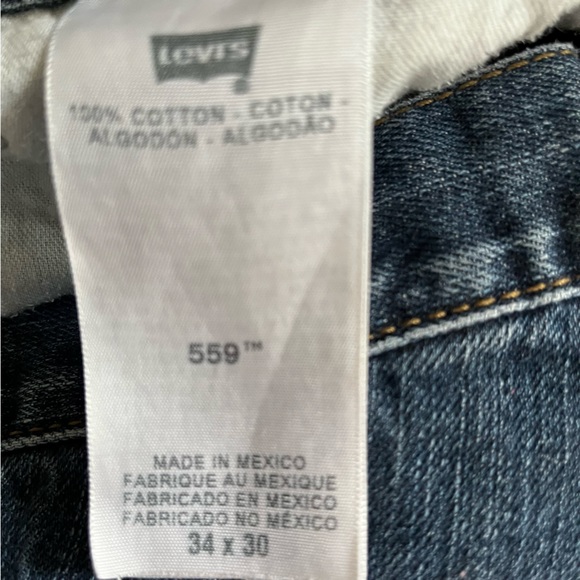 LEVIS 559 Vintage Y2K Cut Off Jean Mom Shorts 32 High Waisted Frayed Distressed - Picture 6 of 6